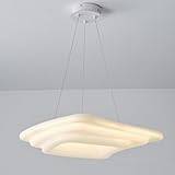 LED-minimalistisk kreativ kaka ljuskrona i vardagsrummet, taklampa i modern krämstil, enkel fläktlampa i sovrummet, taklampor (färg: ljuskronor)
