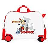 Disney Pinocchio barnresväska vit 50 x 39 x 20 cm styv ABS kombinationsstängning sida 34 L 1,8 kg 4 hjul
