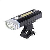 SKINII Headlight， USB LED fram och bakre uppladdningsbara cykelljus, vattentäta flashsatser, vägcyklar etc. Svart Storlek: 120 * 50 * 30mm
