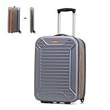 20" hopfällbart, bärbart hopfällbart bagage med spinnerhjul och TSA-lås, lätt, hårt skal och resor handbagage, kapacitet 38L resväska Liten kabinväska (Color : Orange, Size : 20 inch)