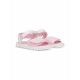 Dolce & Gabbana Kids - sandaler med kardborreband - barn - kalvskinn/kalvskinn/nylon/nylon/polyester/spandex/elastan/spandex/elastan/rayon - 30 - Rosa