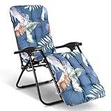 Uteplats Lounge Chair Kudde, trädgård solstol Kuddar Tjocka stol Kuddar med halkfri topp och slipsrep för inomhus utomhus trädgård Uteplats Beach (Color : D16)