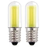 ZSZT Kylskåpslampa, E14, LED, 3 W (motsvarar 25 W-halogenglödlampa) 220–240 V, 6000 K, vit, vattentät design, skruvglödlampa, 2-pack