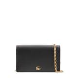 Gg Marmont Leather Mini Chain Wallet