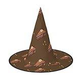Siulas Halloween häxa hatt-kostym häxor hattar för kvinnor, choklad fyrkanter tårta häxa keps tillbehör för julfest, svart