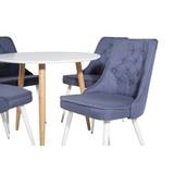 Venture Design Polar & Velvet matgrupp Vit/blå 4 st stolar & bord 90 cm