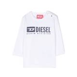Diesel Kids - t-shirt med logotyp - barn - bomull - 9-12 mån. - Vit