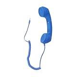 BCOATH headset mobiltelefon retro cell hörlurar kopplade blå trådlös telefon smart telefon strålningssäker mottagare klassisk handenhet sladdlös mikrofon hörselkåpor att rotera