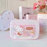 Sanrio Hello Kitty Cartoon Lunch Box for Kids Microwave Heating Fresh Keep Box Child Lunch Bag Boy Girl Fruit Lunch Box - B