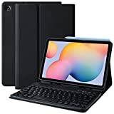 Black Samsung Galaxy Tab S6 2019 Case with Keyboard Backlights Ultra Thin PU Leather Slim Folio Stand Cover Removable Wireless Bluetooth Backlit Keyboard Case for Galaxy Tab 10.5 S6 T860 T865 T867 
