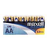 Maxell LR03 AAA-batterier AA Pack de 32 pilas GYLLENE