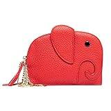 Plånbok – djurväska söt tecknad plånbok söt plånbok gjord av mjukt nyckelfodral elefantplånbok säkerhetskedja plånbok (röd, en storlek)