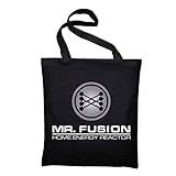 Styletex23 Mr Fusion Back To The Future Canvas Tote Shopper Bag Unisex, Svart