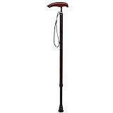 Canes Walkers for Seniors Crutch Aluminum Alloy Anti-Skid Stick Hiking One-Legged Walking Stick with Red Rosewood T-Handle rollator Walker, Durable Mobility Aid