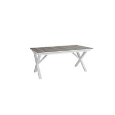 Matbord förlängningsbart 160/220x100, vit/natur