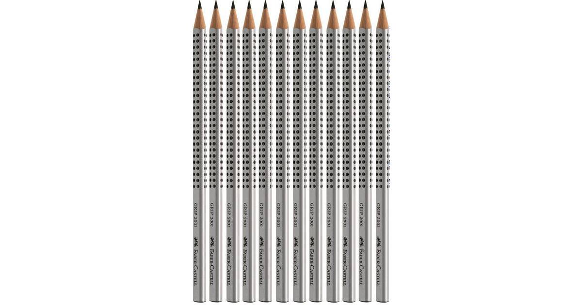 Faber-Castell Grip 2001 Lot de 12 Crayons graphite triangulaires B 