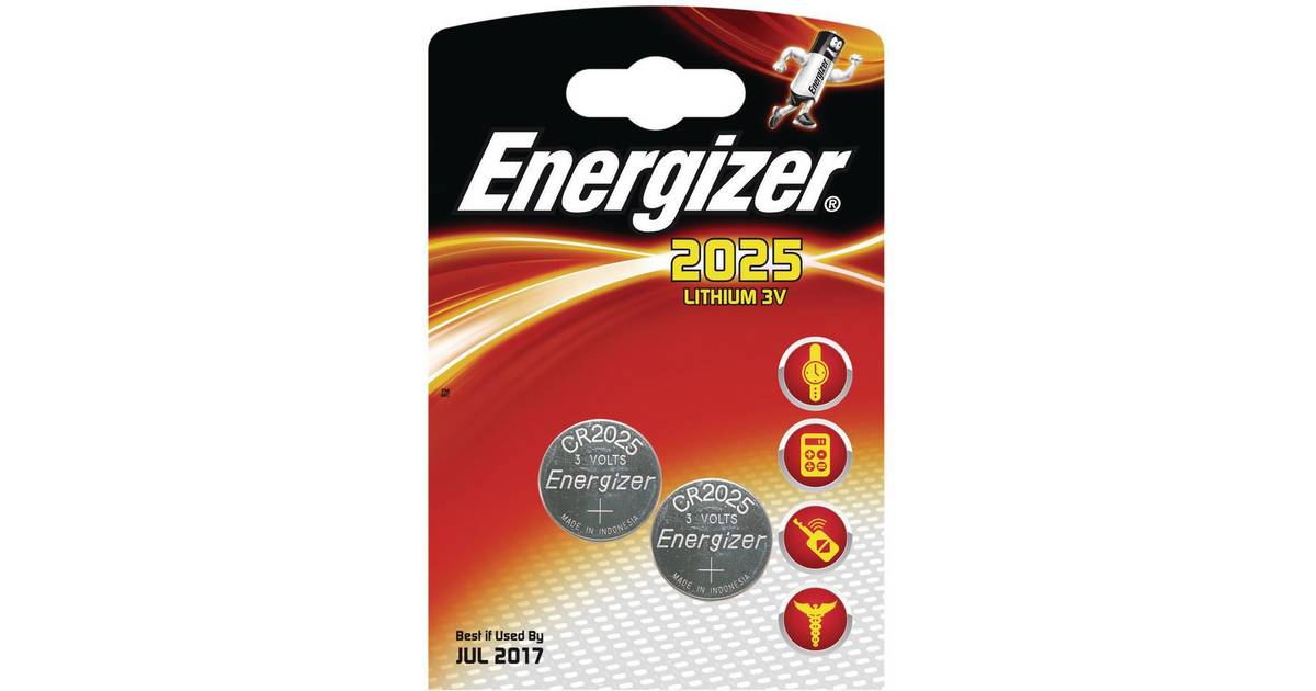 10 x Energizer CR 2025 3V Batterie Lithium Knopfzelle DL2025 im Blister 170mAh