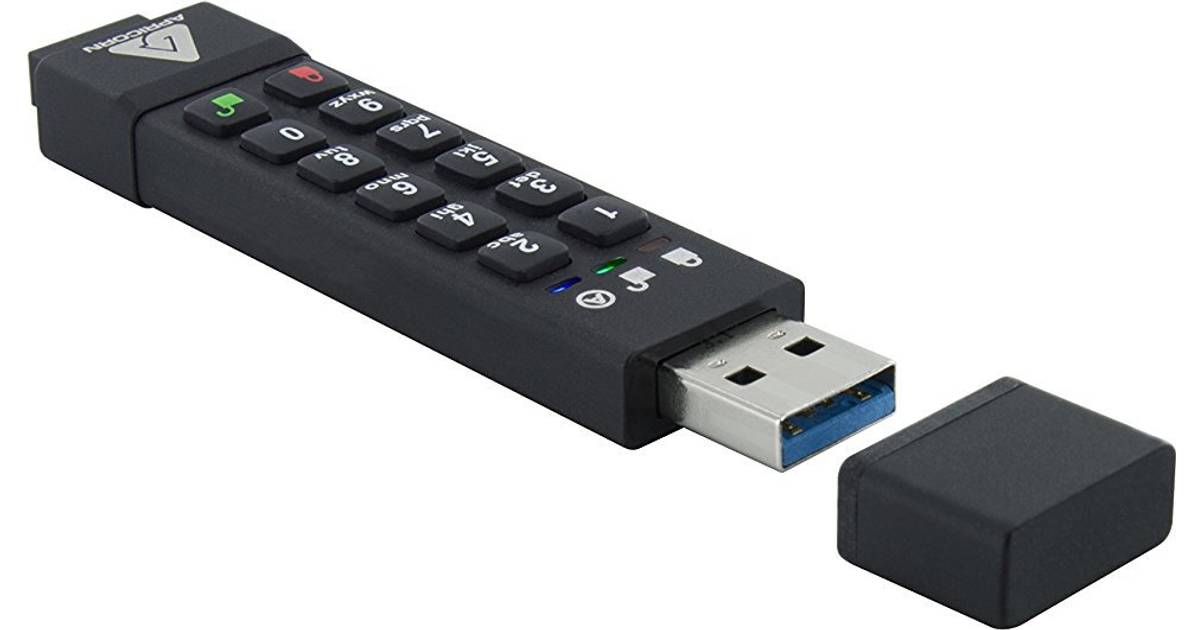 Apricorn Aegis Secure Key 3z 8GB USB 3.1 • Se pris »