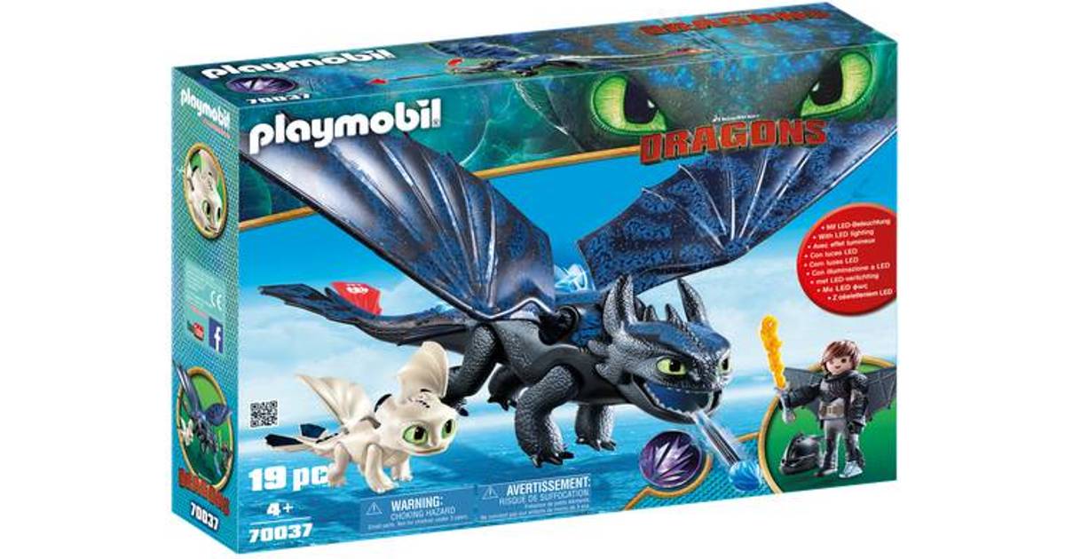 Baby Dragon and Children Playmobil 70038 Light Fury how to train your Dragon 