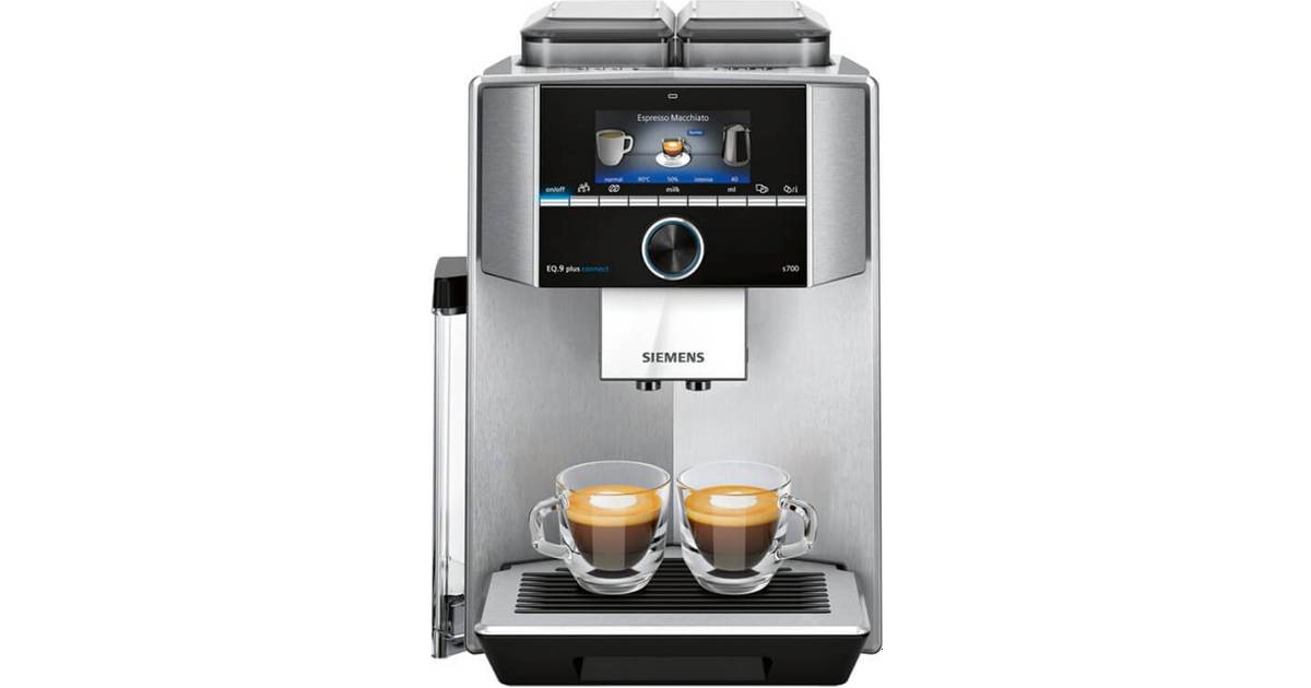 Siemens EQ.9 s700 Independiente Máquina espresso 2,3 L Independiente, Máquina espresso, 2,3 L, Molinillo integrado, 1500 W, Negro, Acero inoxidable Cafetera 