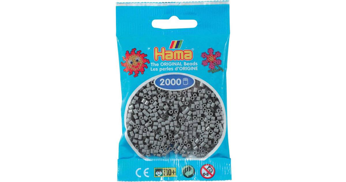 Pack of 2000 Hama MINI Beads 501-17 Grey 