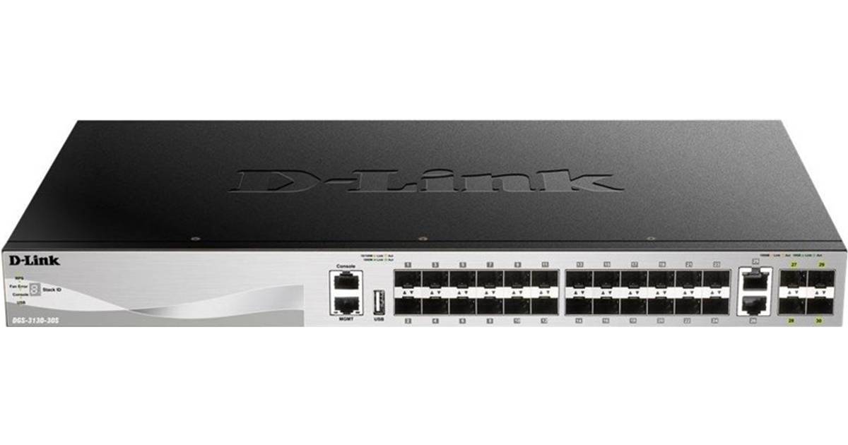 保障できる D-Link DGS-3130-30PS Managed L3 Gigabit Ethernet (10/100/1000)  Black,Grey Power over Ethernet (PoE) - etunti.fi