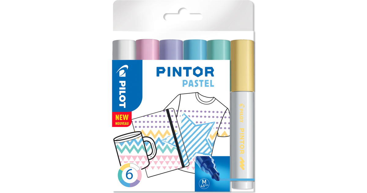 Pink Pilot Pintor Medium Line Bullet Paint Marker 4.5mm Tip Pack of 6