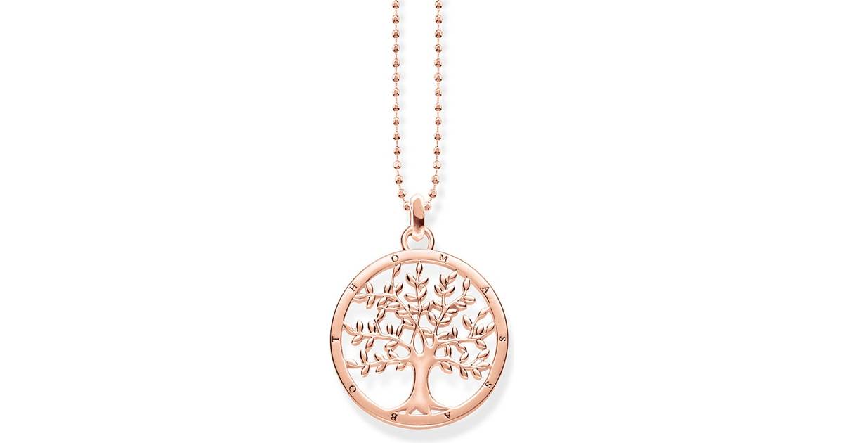 Tree of Life Pendant Genuine Sterling Silver 925 Rose Gold Plated Height 20 mm