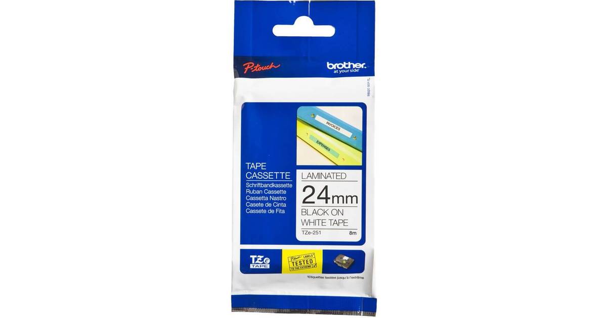 Premium 1 Gold Print on Black Label Compatible with Brother TZe-354 P-Touch Tape and Comes with a Great Tape Color/Size Guide for Easy reordering. 2/Pack LM Tapes 24mm 0.94 Laminated 