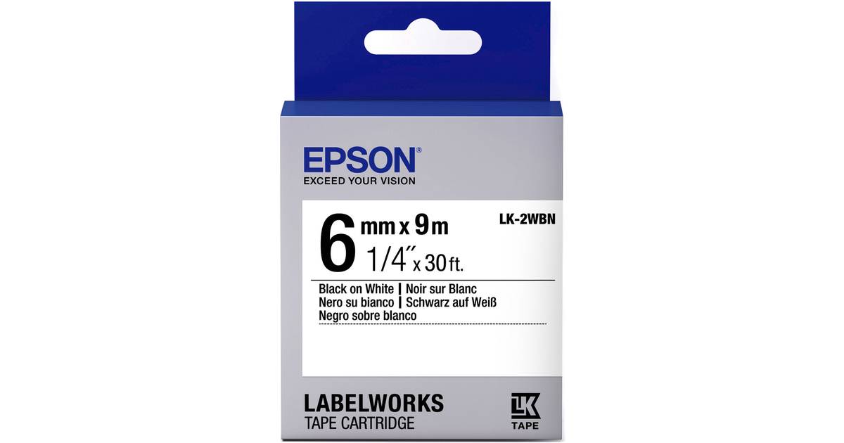 Epson  Tape Cartridge 6mmx9m black on red LK-2RBP Labelworks LW 300 OVP  A 