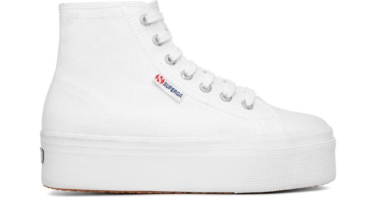 Superga 2705hi Top Nappa Optical Wh in White Womens Shoes Trainers High-top trainers 