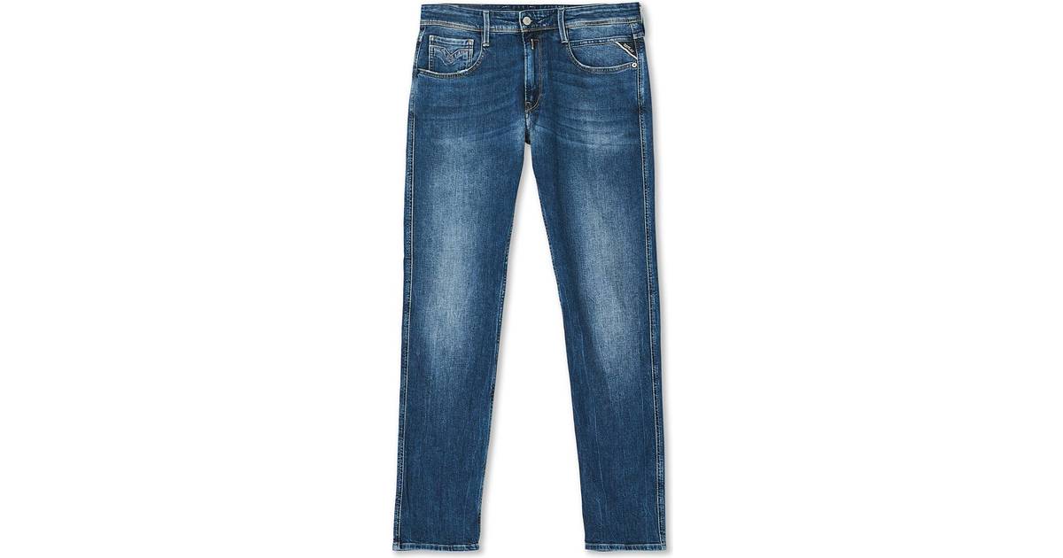 Jeans da uomo REPLAY modello ANBASS 573 BIO slim fit elasticizzato vintage M914Y