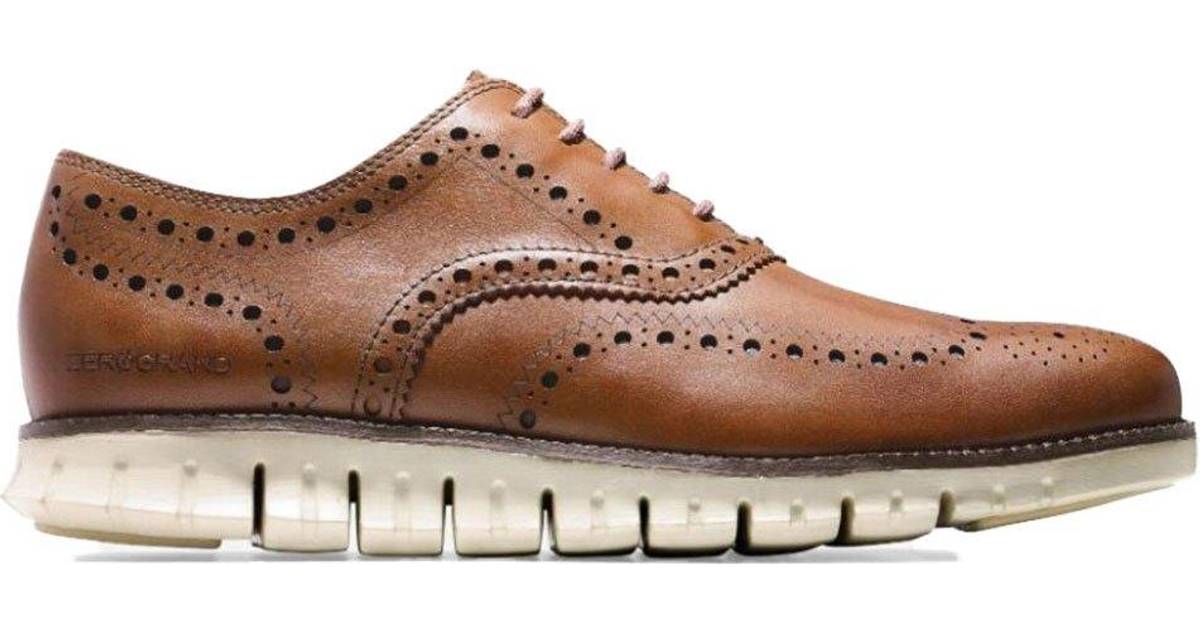 Cole Haan Zerogrand Wingtip Oxford Leather Dress Shoe British Tan 