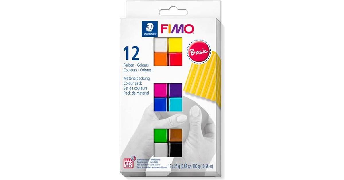 Fimo Soft Modelages Basic Colours 12x 25 G Outil Set & GLANZLACK 
