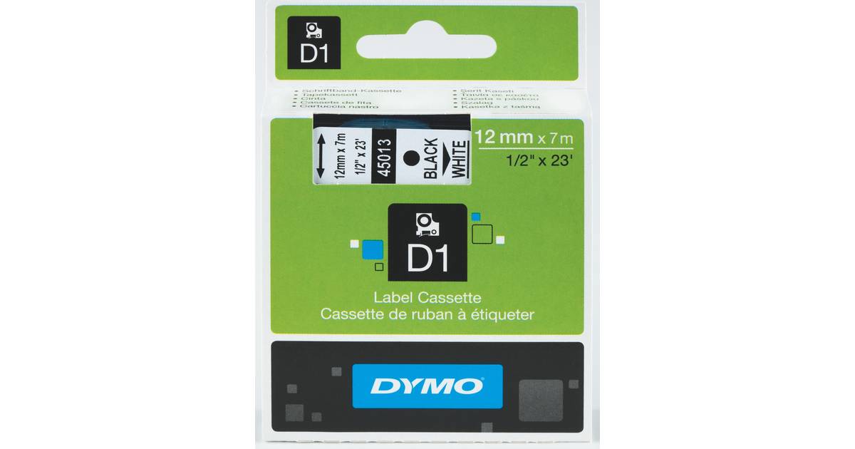 1/4 x 23 ft Black on White Dymo LabelManager 150 D1 High-Performance Tape Cartridge 