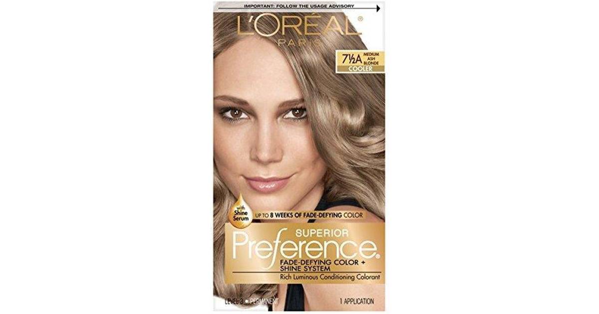 1. L'Oreal Paris Superior Preference Fade-Defying + Shine Permanent Hair Color, 9A Light Ash Blonde, 1 kit - wide 1