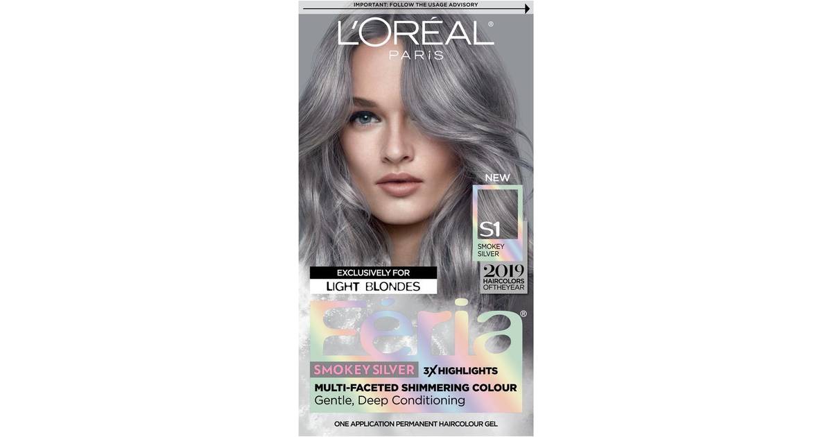 3. L'Oreal Paris Feria Multi-Faceted Shimmering Permanent Hair Color in Smokey Silver - wide 7