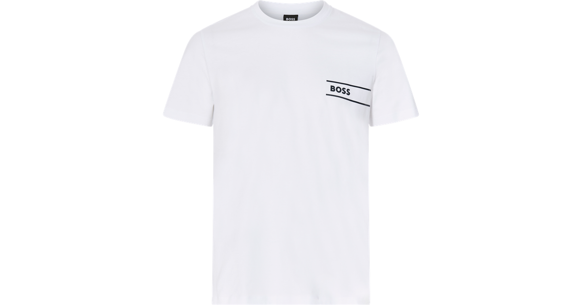 BOSS by HUGO BOSS T-shirt Met Labelprint Model tessler in het Geel voor heren Bespaar 42% Heren Kleding voor voor Shorts voor Bermudas 