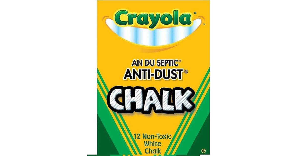 12 boxes of crayola anti-dust white chalk 