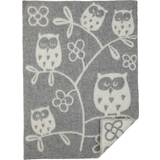 Klippan barnfilt Barn- & Babytillbehör Klippan Yllefabrik Tree Owl Filt Light Grey/White (65x90cm)