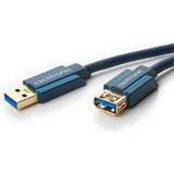 ClickTronic Rund - USB-kabel Kablar ClickTronic Casual USB A - USB A M-F 3.0 1.8m