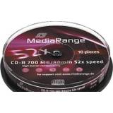 MediaRange Optisk lagring MediaRange CD-R 700MB 52x Spindle 10-Pack