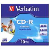 CD Optisk lagring Verbatim CD-R 700MB 52x Jewelcase 10-Pack Wide Inkjet
