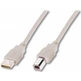 Assmann Rund - USB-kabel Kablar Assmann USB A-USB B 2.0 5m