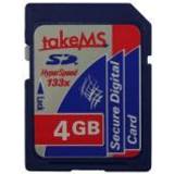 TakeMS Minneskort & USB-minnen TakeMS Hyper Speed SD 4GB 133x