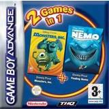 Gameboy Advance-spel 2 Games in 1: Monsters Inc & Finding Nemo (GBA)
