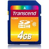 4 GB Minneskort & USB-minnen Transcend SDHC Class 10 4GB