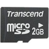 2 GB Minneskort & USB-minnen Transcend MicroSD 2GB