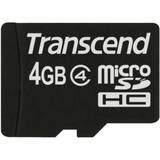 4 GB - microSDHC Minneskort Transcend MicroSDHC Class 4 4GB