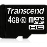 4 GB - microSDHC Minneskort Transcend MicroSDHC Class 10 4GB